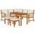 Set mobilier grădină cu perne, 6 piese, lemn masiv acacia GartenMobel Dekor