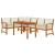 Set mobilier de grădină cu perne, 5 piese, lemn masiv de acacia GartenMobel Dekor