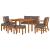 Set mobilier de grădină cu perne, 9 piese, lemn masiv de acacia GartenMobel Dekor