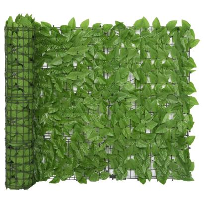 Paravan de balcon, frunze verzi, 600x100 cm GartenMobel Dekor