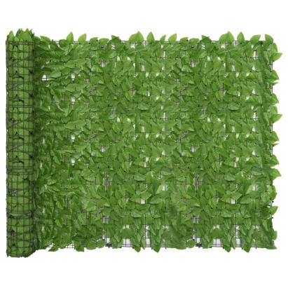 Paravan de balcon, frunze verzi, 300x150 cm GartenMobel Dekor