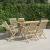 Scaune de grădină pliante 6 buc. gri 56x61x89 cm lemn masiv tec GartenMobel Dekor