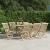 Scaune de grădină pliante 8 buc. gri 56x61x89 cm lemn masiv tec GartenMobel Dekor
