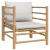 Set mobilier de grădină cu perne gri deschis, 7 piese, bambus GartenMobel Dekor