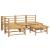 Set mobilier de grădină cu perne gri deschis, 5 piese, bambus GartenMobel Dekor