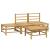 Set mobilier de grădină cu perne gri deschis, 4 piese, bambus GartenMobel Dekor