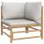 Set mobilier de grădină cu perne gri deschis, 8 piese, bambus GartenMobel Dekor