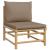 Set mobilier de grădină cu perne gri taupe, 6 piese, bambus GartenMobel Dekor