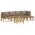 Set mobilier de grădină cu perne gri taupe, 6 piese, bambus GartenMobel Dekor