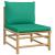 Set mobilier de grădină cu perne verzi, 4 piese, bambus GartenMobel Dekor