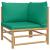 Set mobilier de grădină cu perne verzi, 4 piese, bambus GartenMobel Dekor