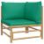 Set mobilier de grădină cu perne verzi, 7 piese, bambus GartenMobel Dekor