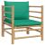 Set mobilier de grădină cu perne verzi, 7 piese, bambus GartenMobel Dekor