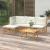 Set mobilier de grădină cu perne alb crem, 2 piese, bambus GartenMobel Dekor
