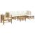 Set mobilier de grădină cu perne alb crem, 7 piese, bambus GartenMobel Dekor