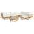 Set mobilier de grădină cu perne alb crem, 12 piese, bambus GartenMobel Dekor