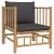 Set mobilier de grădină cu perne gri închis, 8 piese, bambus GartenMobel Dekor