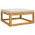 Set mobilier grădină, perne gri deschis, 4 piese, lemn masiv GartenMobel Dekor