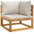 Set mobilier grădină, perne gri deschis, 4 piese, lemn masiv GartenMobel Dekor