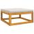 Set mobilier grădină, perne gri deschis, 4 piese, lemn masiv GartenMobel Dekor