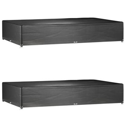 Huse mobilier grădină, 2 buc, 16 ocheți, 325x205x60 cm, pătrat GartenMobel Dekor