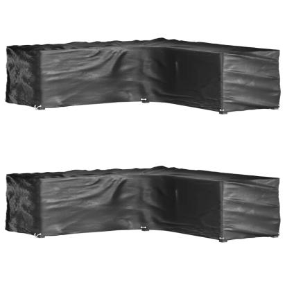 Huse mobilier grădină formă L, 2 buc., 16 ocheți, 285x285x70 cm GartenMobel Dekor