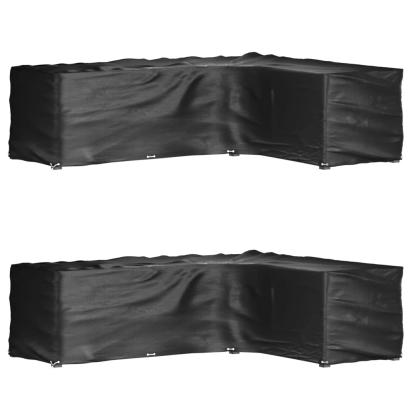 Huse mobilier grădină formă L, 2 buc., 16 ocheți, 260x210x80 cm GartenMobel Dekor