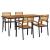 Set mobilier de grădină, 5 piese, lemn masiv de acacia și metal GartenMobel Dekor