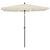Umbrelă de grădină cu stâlp, nisipiu, 210x140 cm GartenMobel Dekor