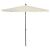Umbrelă de grădină cu stâlp, nisipiu, 210x140 cm GartenMobel Dekor