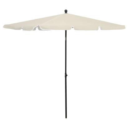 Umbrelă de grădină cu stâlp, nisipiu, 210x140 cm GartenMobel Dekor