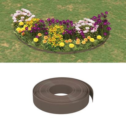 Borduri de grădină, 4 buc, maro, 10 m 10 cm, polietilenă GartenMobel Dekor