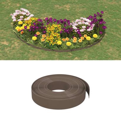 Borduri de grădină, 5 buc, maro, 10 m 10 cm, polietilenă GartenMobel Dekor
