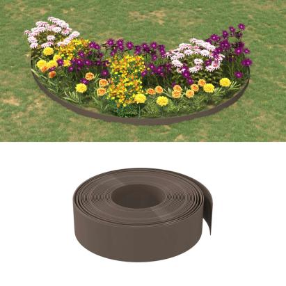 Borduri de grădină, 4 buc, maro, 10 m 15 cm, polietilenă GartenMobel Dekor
