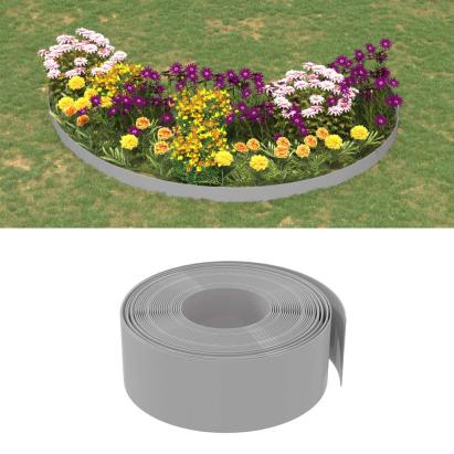 Borduri de grădină, 3 buc, gri, 10 m 20 cm, polietilenă GartenMobel Dekor