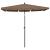 Umbrelă de grădină cu stâlp, gri taupe, 210x140 cm GartenMobel Dekor
