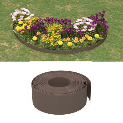 Borduri de grădină, 4 buc, maro, 10 m 20 cm, polietilenă GartenMobel Dekor