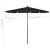 Umbrelă de grădină cu stâlp, negru, 210x140 cm GartenMobel Dekor