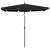 Umbrelă de grădină cu stâlp, negru, 210x140 cm GartenMobel Dekor