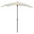 Umbrelă de grădină cu stâlp, nisipiu, 200x130 cm GartenMobel Dekor