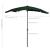 Umbrelă de grădină cu stâlp, verde, 200x130 cm GartenMobel Dekor