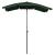 Umbrelă de grădină cu stâlp, verde, 200x130 cm GartenMobel Dekor