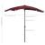 Umbrelă de grădină cu stâlp, roșu bordo, 200x130 cm GartenMobel Dekor