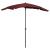 Umbrelă de grădină cu stâlp, roșu bordo, 200x130 cm GartenMobel Dekor