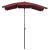 Umbrelă de grădină cu stâlp, roșu bordo, 200x130 cm GartenMobel Dekor
