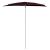 Umbrelă de grădină cu stâlp, roșu bordo, 180x90 cm, semirotundă GartenMobel Dekor