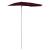 Umbrelă de grădină cu stâlp, roșu bordo, 180x90 cm, semirotundă GartenMobel Dekor