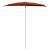 Umbrelă de grădină cu stâlp, cărămiziu, 180x90 cm, semirotundă GartenMobel Dekor