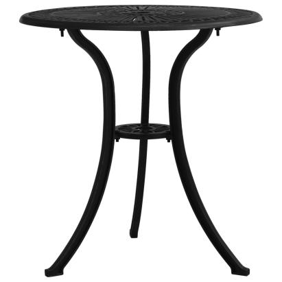 Masă de grădină, negru, 62x62x65 cm, aluminiu turnat GartenMobel Dekor
