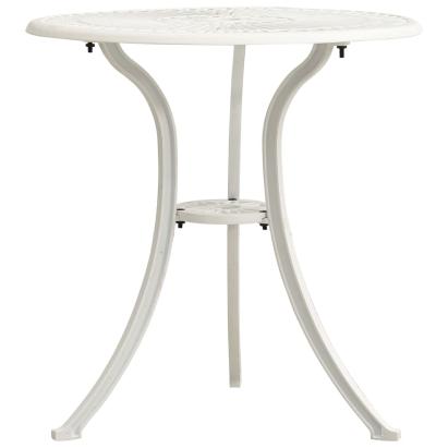 Masă de grădină, alb, 62x62x65 cm, aluminiu turnat GartenMobel Dekor